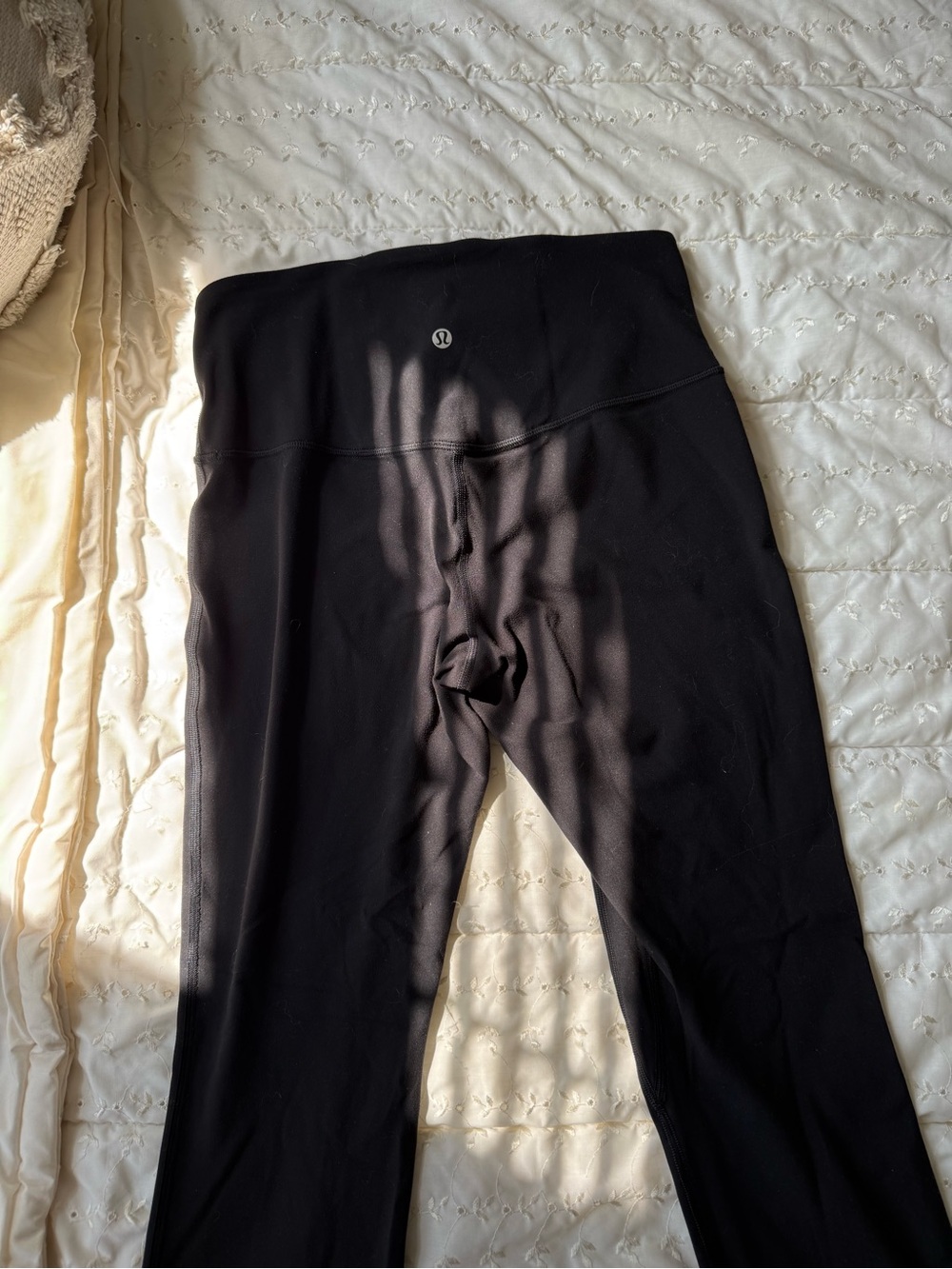 High-rise Black Lululemon flares